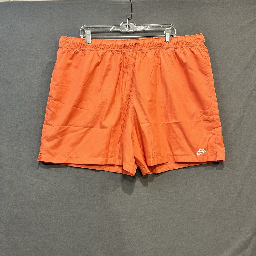 Nike Standard Fit Mid Thigh Length Shorts Men's 2XL Pink Neon Lined 5.5"